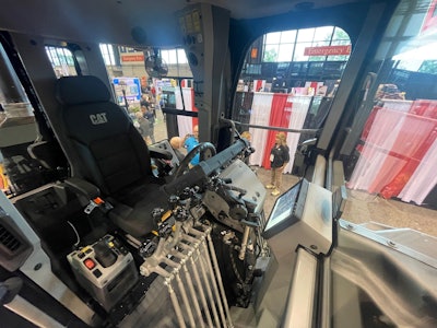 The 140 Lever Motor Grader shares its cab design with the next-generation 120.