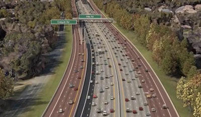 A rendering of the future Atlanta express lanes.