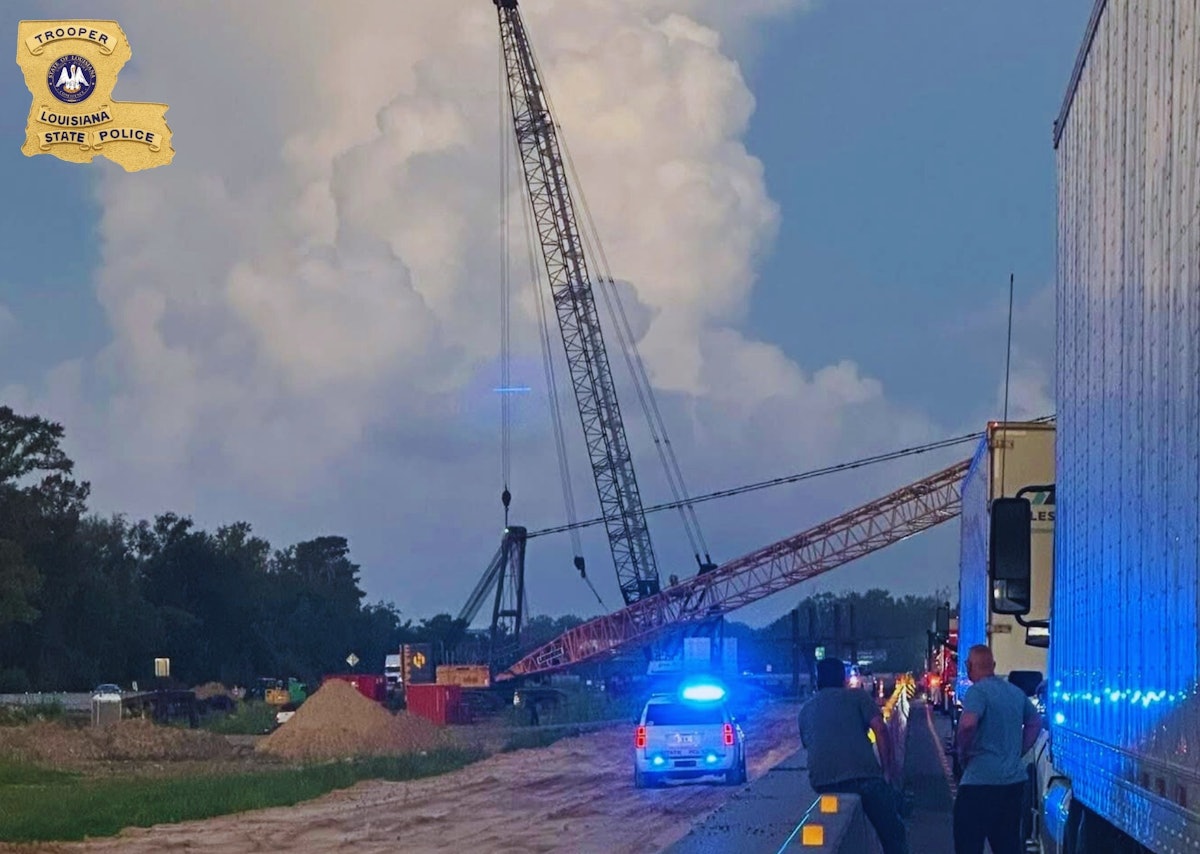 Rogue “Operator” Hops in Crane, Lowers Boom Over I-10 Causing 4 Crashes