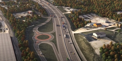 A rendering of what the finished three-mile corridor will look like.