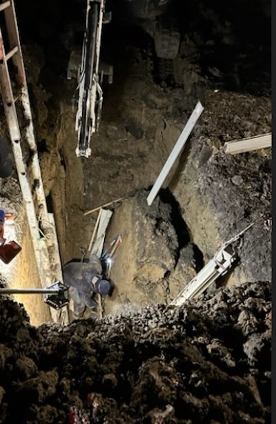 Two workers replacing a residential sewer line were rescued from a trench collapse February 25 in Wyandotte, Michigan.