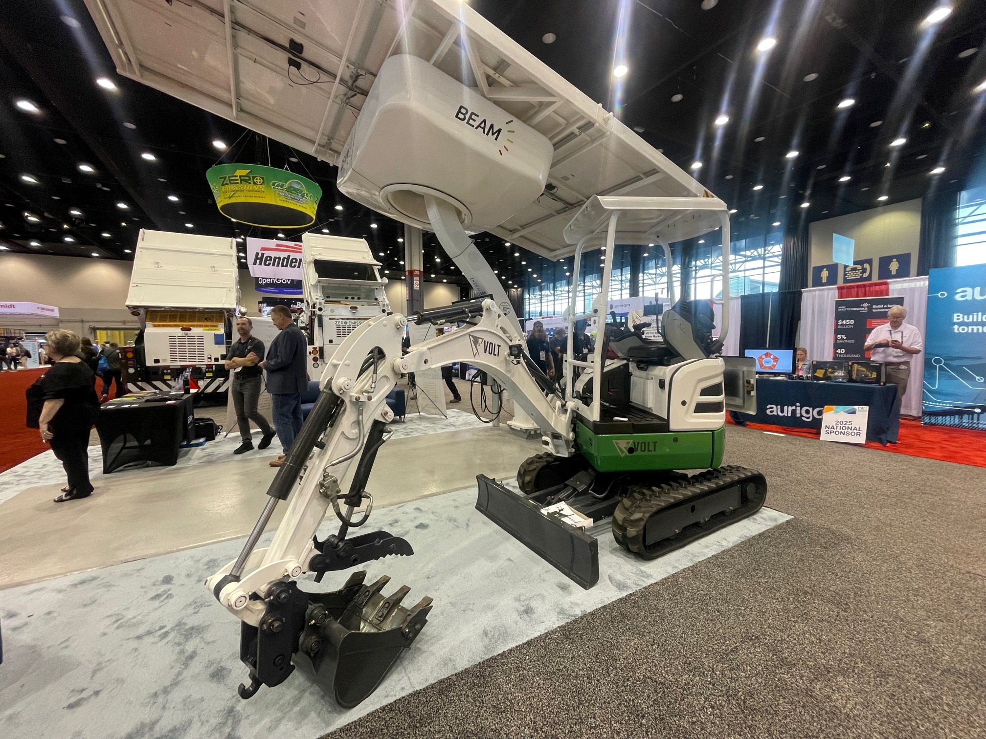 The Volt EV-X2 was on display at the Beam booth at the recent Public Works Expo.