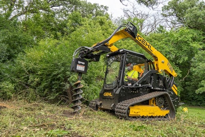 The Gehl VT360 CTL can be outfitted with a forestry/site preparation package.