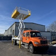 A Lift-a-Loft lift on a PA Turnpike Freightliner truck.