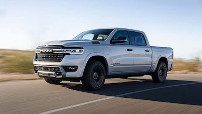 The extended-range Ramcharger, with electric engine and onboard gas generator, will now be called the Ram 1500 REV, as the company's plans for an all-electric truck have been discontinued.