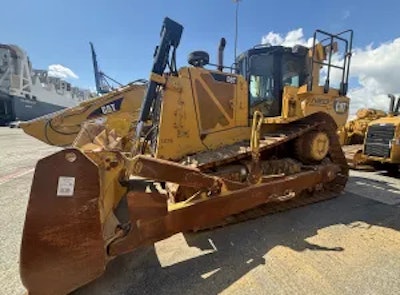 This stolen Cat D8T was headed to Africa before it was intercepted at the Baltimore Port.