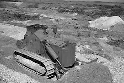 An armored Cat D7 in World War II. “If I had to give credit to the instruments and machines that won us the war in the Pacific, I would rank them in this order: submarines first, radar second, planes third, bulldozers fourth,” said U.S. Navy Admiral William F. Halsey.
