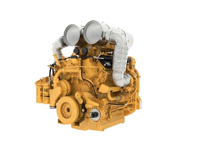 The new Cat C32B is designed for large wheel loaders, cranes, paving equipment, trenchers and forestry equipment.