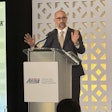 Anthony Fassino, group president of Caterpillar Construction Industries, speaking at an American Road & Transportation Builders Association event.