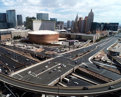 The newly reconstructed I-15 Tropicana Interchange in Las Vegas.