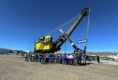 Weighing over 1 million pounds and standing five-stories tall, the P&H 2100BL was among the most sought-after large mining shovels of its day. The restored electric rope shovel was recently moved from its home in Milwaukee to Komatsu facility in Elko, Nevada.