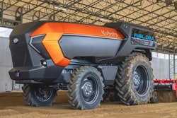 Kubota's new concept tractor has dual motors, one for drive and one for implements, and can self-drive to the field.