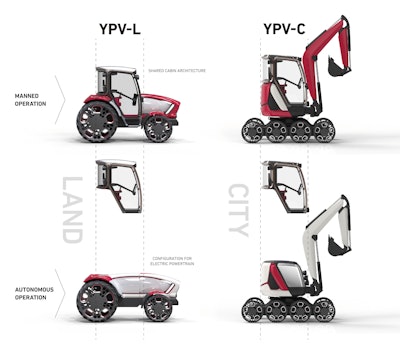Yanmar envisions a standardized cabin platform that can be switched out for autonomous operation.