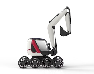 YPV-C excavator's cab-less, autonomous configuration