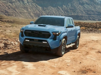 Heritage Blue is a new color being offered for the 2026 Toyota Tacoma.