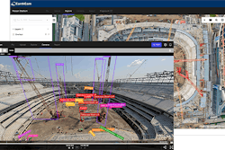 The new EarthCam and DroneDeploy platform combines live feeds and aerial imagery and is being used for the construction of the Tennessee Titans’ stadium.