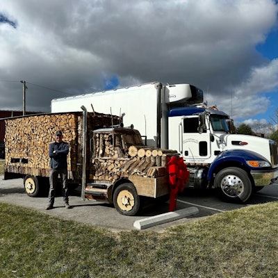 Crawford's Peterbilt produce reefer box truck and firewood replica