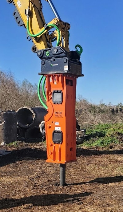 The GHD-10 marks the first NPK hydraulic hammer released in the company's next-generation, mid-range series – soon followed by four more models for excavators ranging from 10 to 39 metric tons.