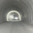 A view inside the repaired westbound Green River Tunnel, which was burnt black in February from a deadly fire.