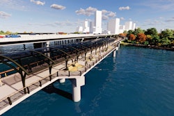 A rendering of the future Lady Bird Lake Bridge in Austin, Texas.