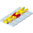 Cat Track Clamp Master Link rendering on an excavator track