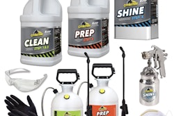 The kit comes with the three formulas needed to clean, prep, and restore a painted surface.
