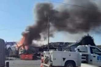 A house in Alameda County, California, exploded December 11 following a natural-gas line strike on a construction site.