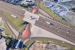 A rendering of the future I-70 Rangeline St. interchange