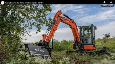 Kubota's new KX040-5 mini excavator was the most-viewed 'Closer Look' video of 2025 on equipmentworld.com.