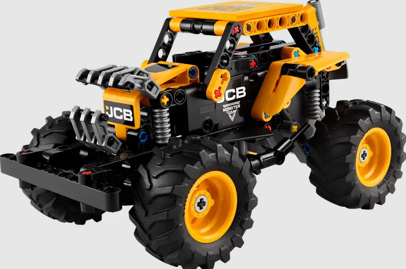 9th Day of Construction Gifts: JCB Monster Jam DIGatron Pull-Back Lego Set