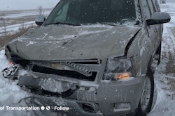 This SUV was damaged after crashing into a snowplow in Iowa, where the DOT has reported eight crashes with its plow trucks during recent winter weather. Ohio and New York DOTs have also released videos of snowplow crashes due to reckless drivers.