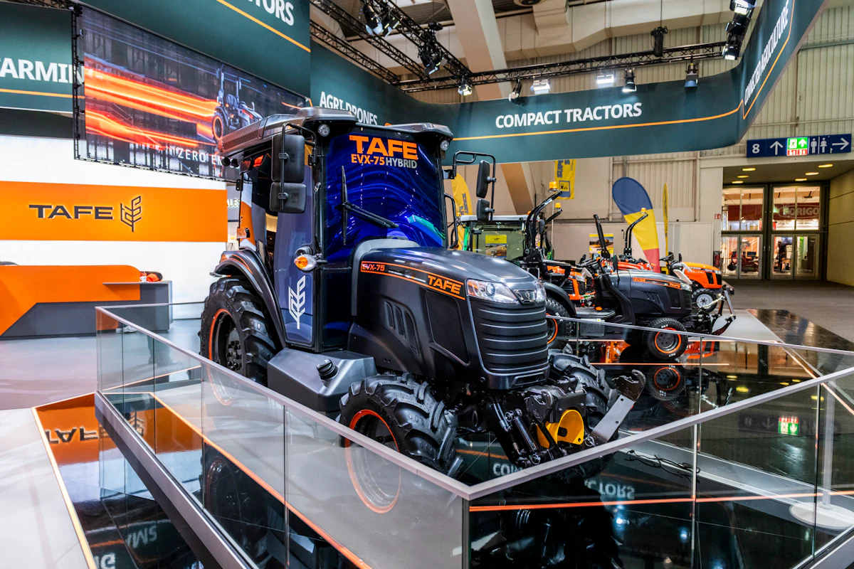 TAFE Reveals EVX75 Electric Hybrid Tractor, Plus New Compact and Utility Models
