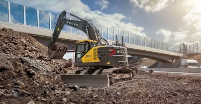 Volvo says its new ECR355 is designed for work in tight spaces with increased lift power and tractive force.