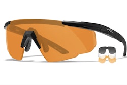 The Wiley X Saber Advanced eyewear with light rust shields.
