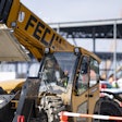 A First Equipment Company-branded machine on a jobsite.