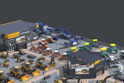 Rendering of the combined John Deere and Wirtgen Group booth at ConExpo 2026.