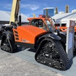 The JLG 1043T quad-track telehandler is designed for challenging off-road conditions, like loose ground, mud and steep slopes.