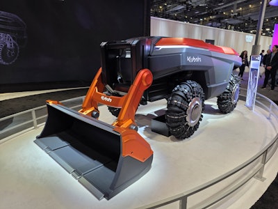 Kubota's concept KVPR robot tractor unveiled at CES 2026.