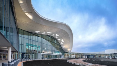 The newly renovated exterior for the Central and North halls of the Las Vegas Convention Center.