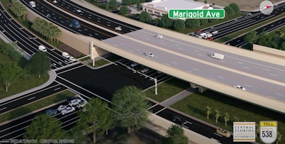 A rendering of the future elevated expressway.