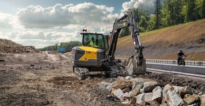 Volvo Ecr90 Compact Excavator Road