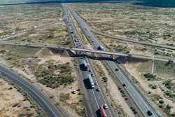 An aerial view of Interstate 10 in Arizona.