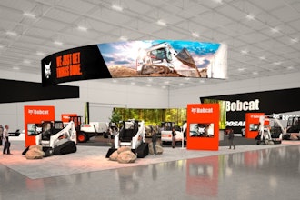 A rendering of Bobcat's booth at ConExpo 2026