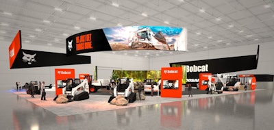 A rendering of Bobcat's booth at ConExpo 2026
