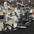 A Bobcat E38 mini excavator equipped with depth check technology