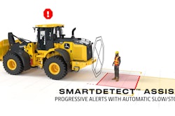 SmartDetect Assist automatically slows and stops the machine when nearing an obstacle.