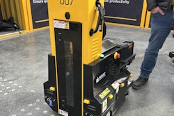 DeWalt's downward drilling robot on display at World of Concrete 2026.