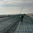 Workers tie rebar while working on Section Three of the I-69 bridge project in January 2026.