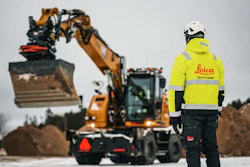Leica Geosystems Expands 3 D Machine Control Compatibility Options For Caterpillar Next Gen Wheeled Excavators