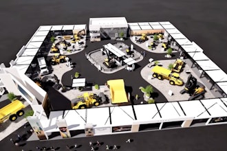 An artist's rendering of Volvo CE's planned 55,000-square-foot ConExpo booth.